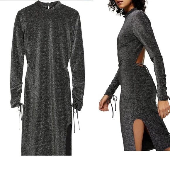 Glitter Open Back Midi Cocktail Dress
TOPSHOP - Picture 3 of 7